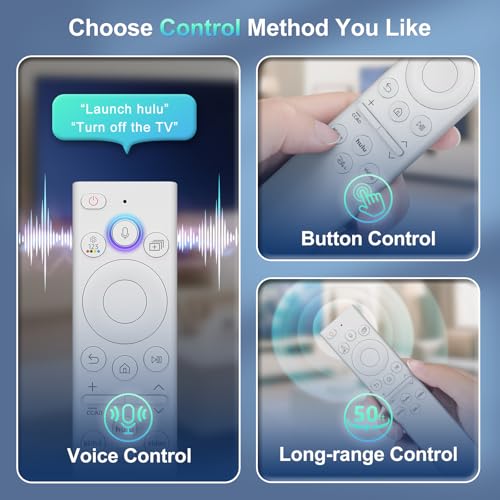 Image of Replacement for Samsung TV Remote, for All 2018-2024 Samsung Remote Control for Smart TV with Voice Control. No Solarcell. 2-Year Warranty.