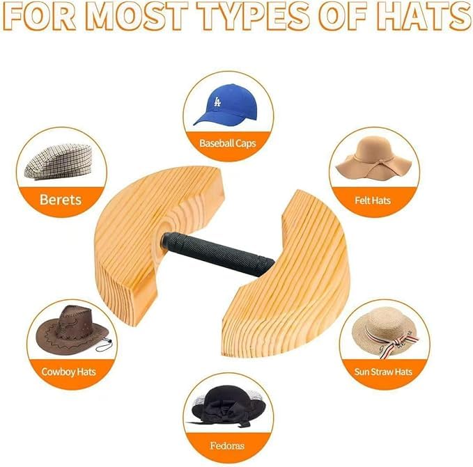 Holz Hut Stretcher Hutspanner Hutausweiter verstellbarer Heavy Duty Hutformer für Fedora Baseballkappen Cowboy
