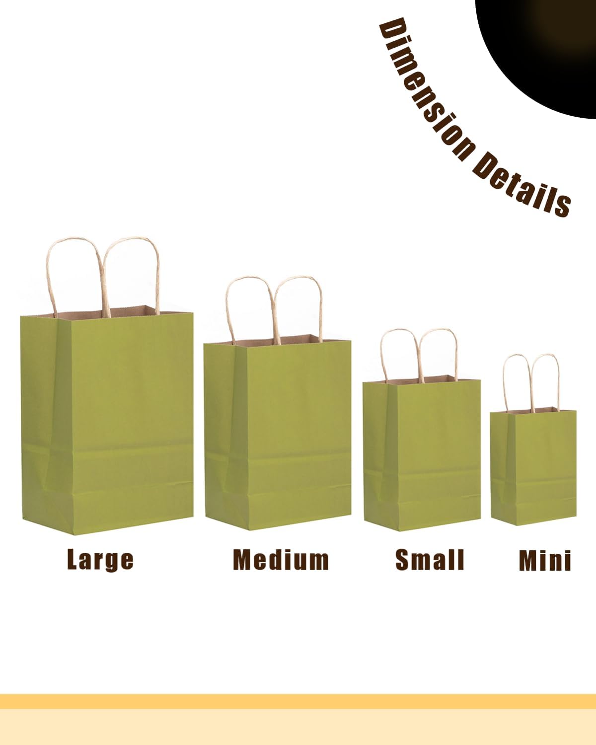 qiqee Mini Paper Gift Bags With Handles 16 Solid Colors Party Favor Bags for presents 4.5"x2.5"x6"（16-Packs）