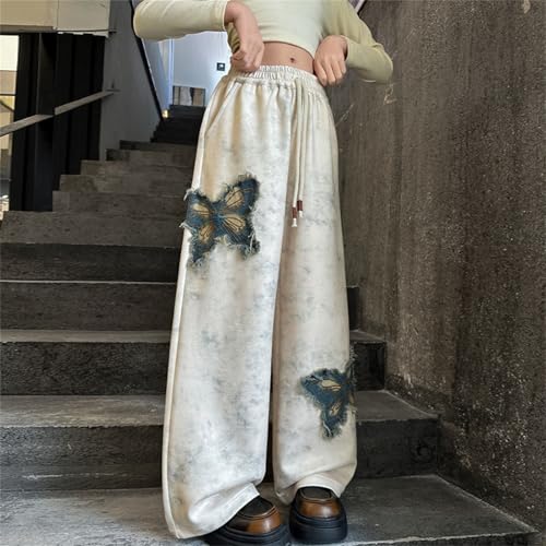 Girls Baggy Sweatpants Butterfly Printed Straight Leg Pants Casual Joggers for Teen Girls Size 8-14 Years4