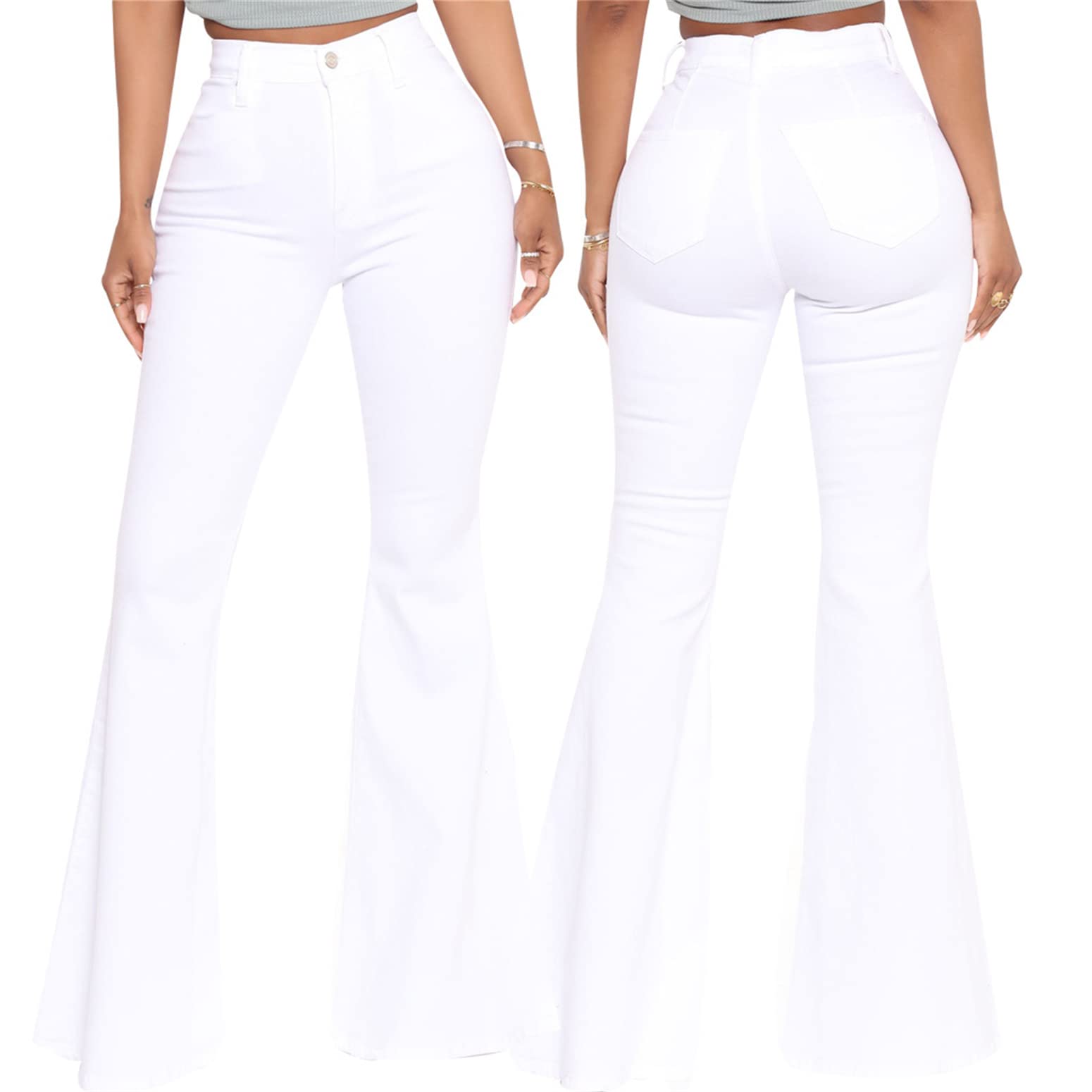 Jeans Donna A Zampa di Elefante Elasticizzati Bootcut Flare A Zampa di Elefante A Vita Alta Lunghi per Donna Jeans Sexy Woman Jeans Donna con Tasche