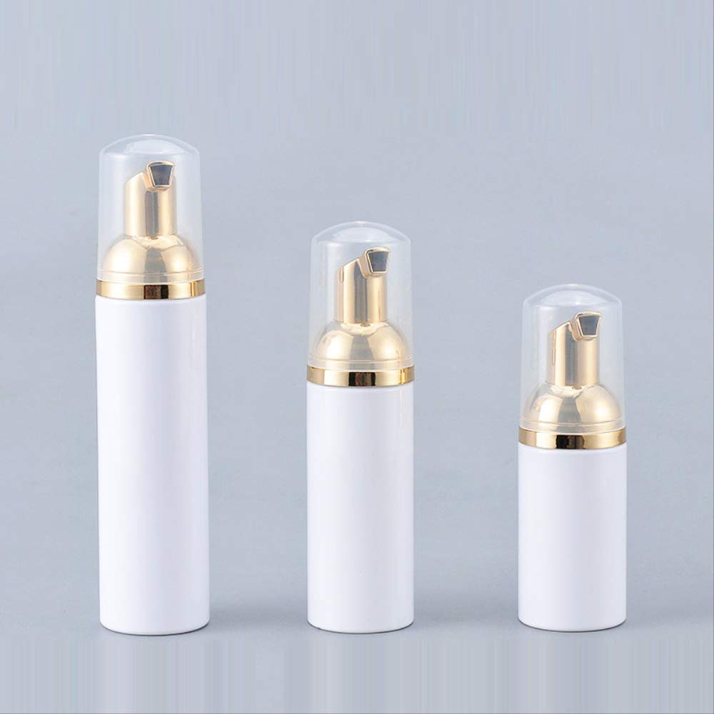 24 x 30 ml 50 ml 80 ml biała pianka mydło w płynie złoty dozownik do spieniania pojemnik na pompkę do czyszczenia twarzy płyn do mycia makijażu zrób to sam makijaż 50 ml butelka piankowa