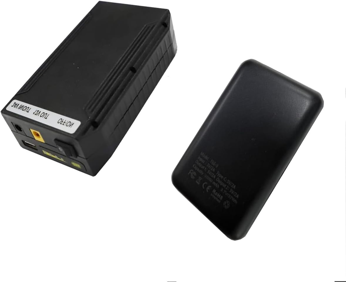 MWE Battery Pack for 360 Photo Booth.24V Rechargeable Lithium ion 22400mAh with DC 24V/12V and 5V USB Output for Ring Light, LED Light Strip,Camera, Smartphone and More (L+S, Black)