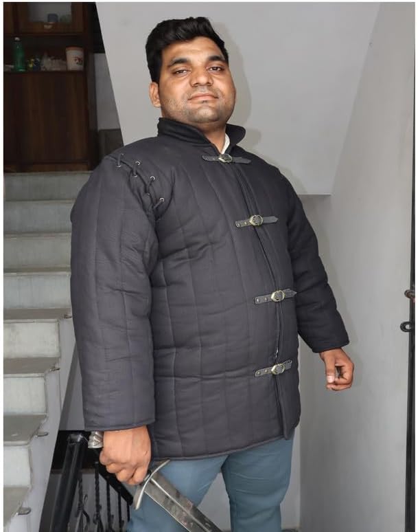 Miniatura 5 de THE MEDIEVALS Abrigo Gambeson acolchado grueso Aketon Chaqueta Armadura