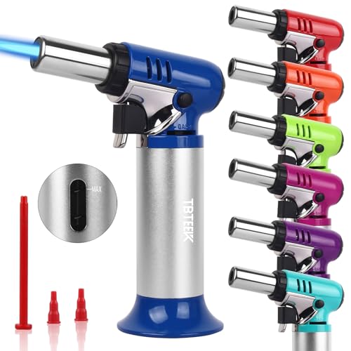 Opiniones y reviews de Sopletes de cocina los 5 mejores. 46 TBTEEK Soplete De Cocina, Encendedor De Antorcha De Cocina Operado Con Una Mano Con Indicador De Combustible Para Barbacoa, Horneado, Crema Brulee, Manualidades Y Soldadura,...