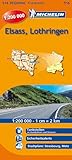 Michelin Elsass, Lothringen: Straßen- und Tourismuskarte 1:200.000 (MICHELIN Regionalkarten)