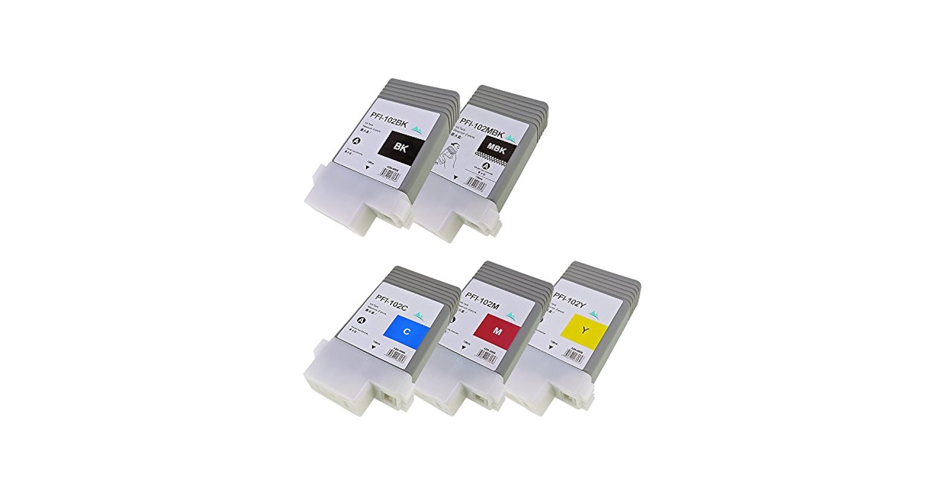 Amazon.co.jp: PFI-102 5色セット【BK/MBK/C/M/Y】対応