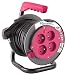 Produktbild Electraline 208608 PROLONGATEUR Elektrische 10 m mit Kabeltrommel (Stromkabel, 4 Steckdosen 16 A Abschnitt 3 G1,5 mm² Rosa