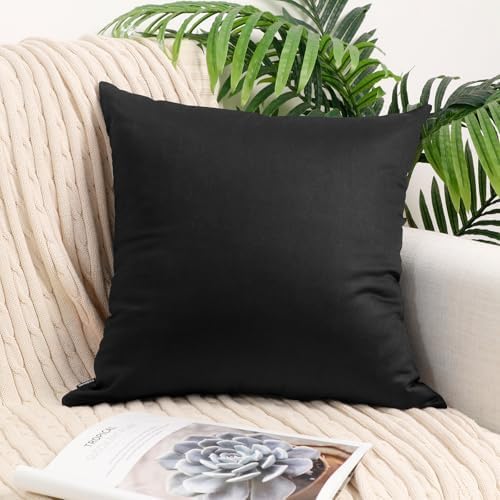 Miniatura 7 de Coddsmz Paquete de 6 fundas de almohada decorativas 100% algodón, cuadradas, sólidas, para Halloween, para el hogar, sofá, dormitorio, paquete de 6