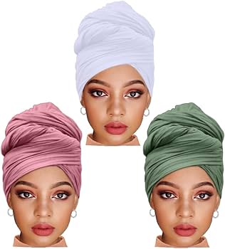 Amazon.com: ZRQ 3 Pieces Stretch Jersey Turban Head Scarf Extra Amazon.com: ZRQ 3 Pieces Stretch Jersey Turban Head Scarf Extra