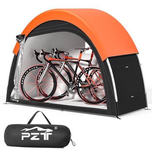 PZT Upgraded Bike Tent with Rain Cover, Portable Outdoor Storage Shed for 2...