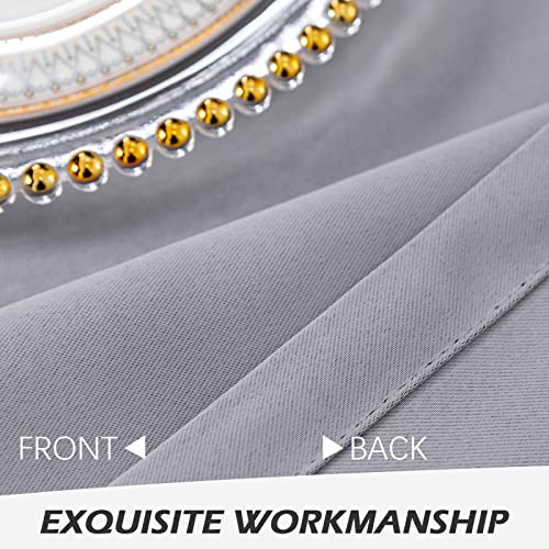 Image of MYSKY HOME Blackout Curtains 63 Inch Length for Bedroom Grey Curtains for Dining Room Gray Thermal Insulated Short Curtains Room Darkening Drapes with Grommets 2 Panels Set, 52W x 63L, Grey