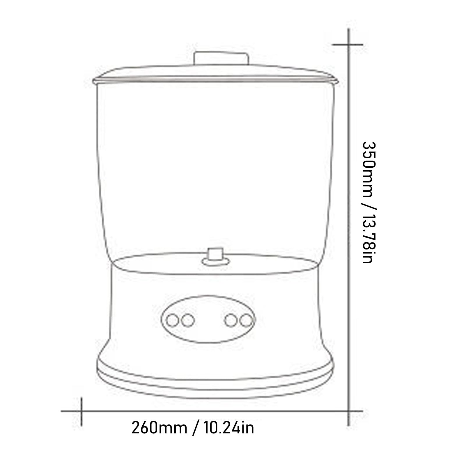 Machine à Germes de Haricots, 3 Couches, Contrôle Automatique, Kit de Germination de Graines, Taille Compacte, Grande capacité, Usage Familial, Cuisine (Prise UE 220V)