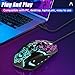 LuLabboard Gaming Mouse, 4 DPI Settings Up to 3600 DPI, Light Up RGB Ergonomic Optical Gaming Mice for Laptop/mac, Computer Wired USB Mouse, 7 Colors LED Backlight, 6 Programmable Buttons-Black