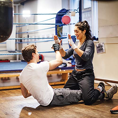 Boxing Gloves, Half Finger Kickboxing Training Gloves,Grappling Gloves,Punching Bag Mitts, Fight Gloves For Men&Women（Black） #TOP1