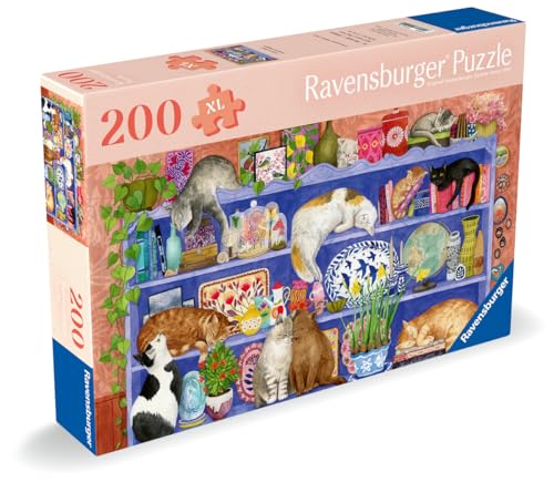 Puzzle 200 pièces : Chats sur 'étagère Ravensburger France - vue 2