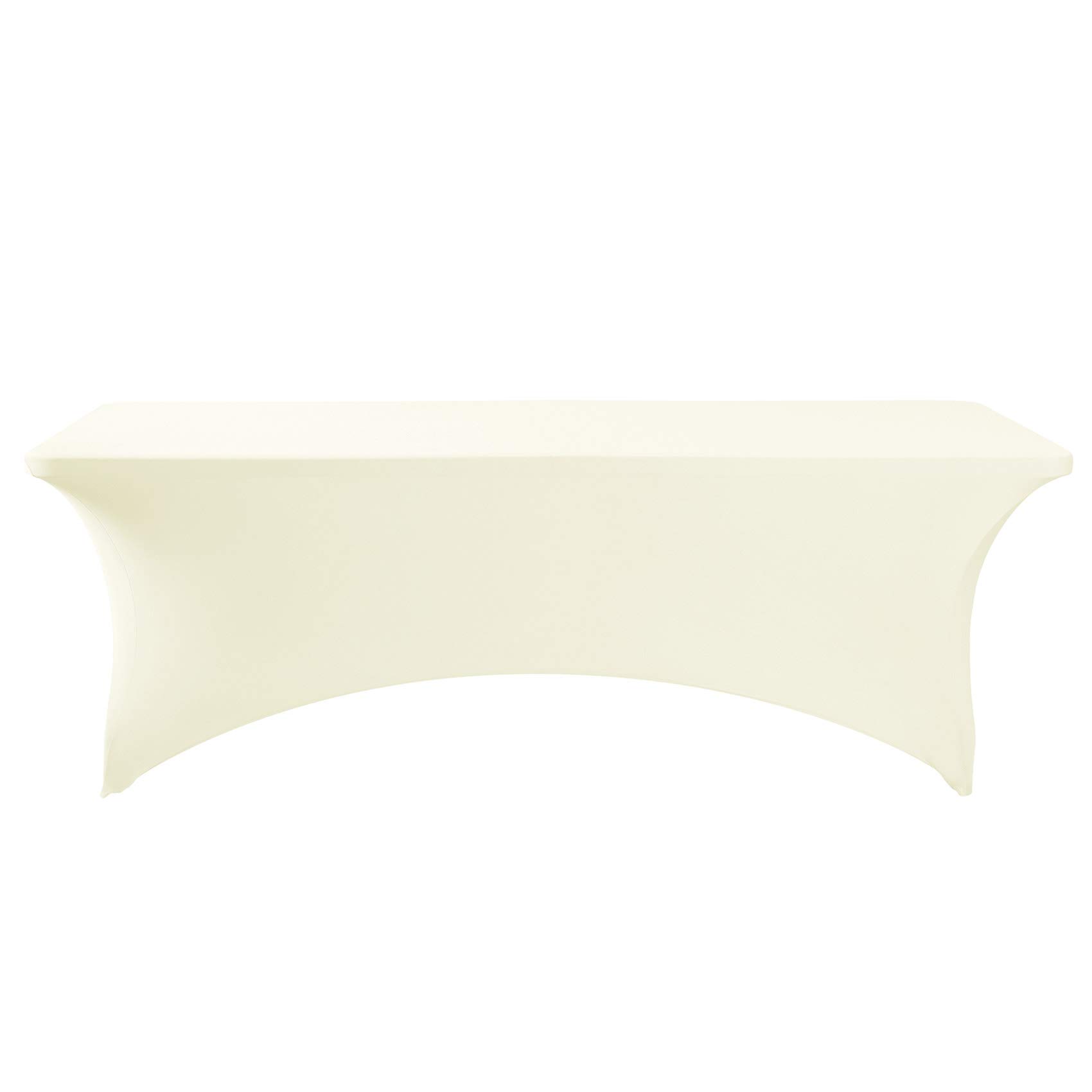 Lot de 2 nappes universelles en élasthanne pour table de 1,8 m, 1,2 m ou 2,4 m, pour fête, banquet, mariage et événements