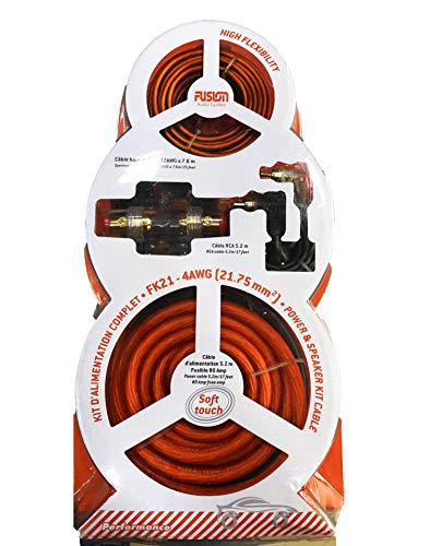 Image of Fusion FK21-4AWG Amplifier Wiring Kit (for High Watt Heavy Audio Sub-Woofer)