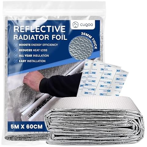 CUQOO Radiator Reflector Foil for Energy Savings Cover