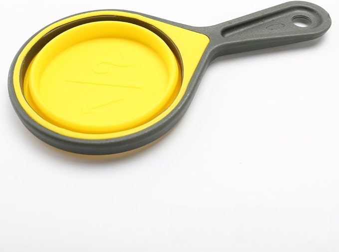 Juego de vasos medidores plegables de silicona 4 piezas miniatura 3