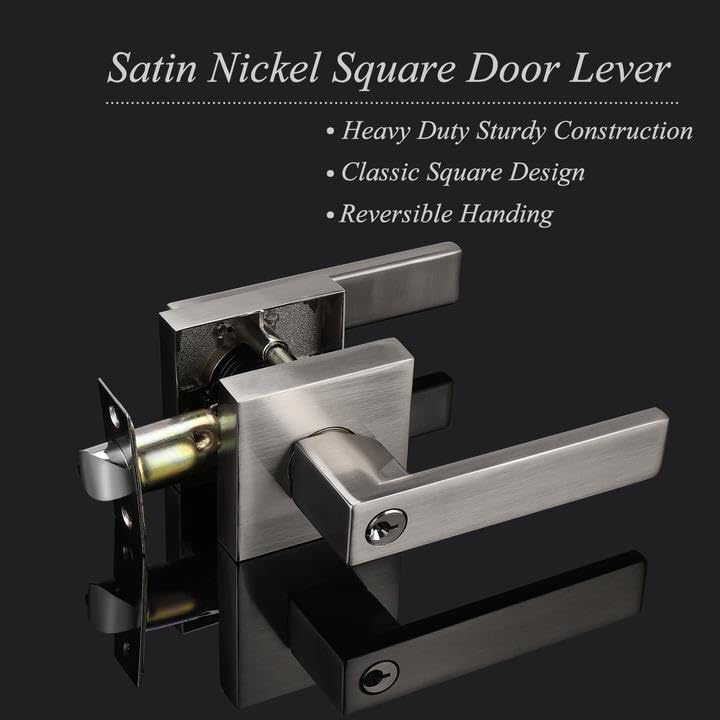 Extérieur d'entrée lock Probrico avec poignée de porte avant à clé - 2