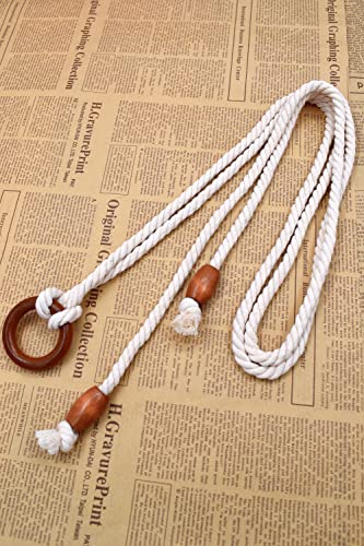 TeeYee Women's Tassel Wasit Rope Cotton Belt Simple Style Skinny Woven Chain for Jeans Skirt Dress3