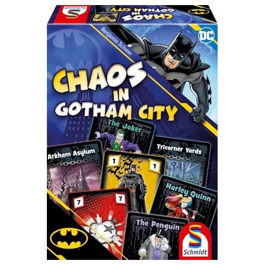 Schmidt Spiele 49429 Batman, Chaos in Gotham, Kartenspiel