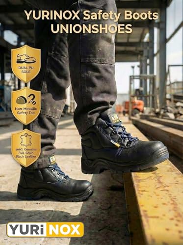 Image of Boots Unionshoes - Composite Safety Toe - Breathable and Light Weight - Utility Boots for Construction and Warehouse