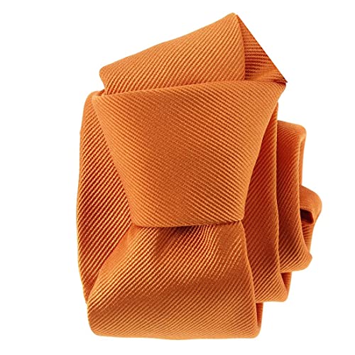 Cravate soie orange unie Tony & Paul pour réveiller un costume trop terne