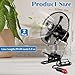 Tujoe 2 Pcs Portable Car Fan with Car Cigarette Lighter Electric Cooling 12 Volt Oscillating Fan 12 Volt Fan Automobile Vehicle 360 Degree Swivel Fan with Clip for Car Truck Supplies, Black (10 Inch)