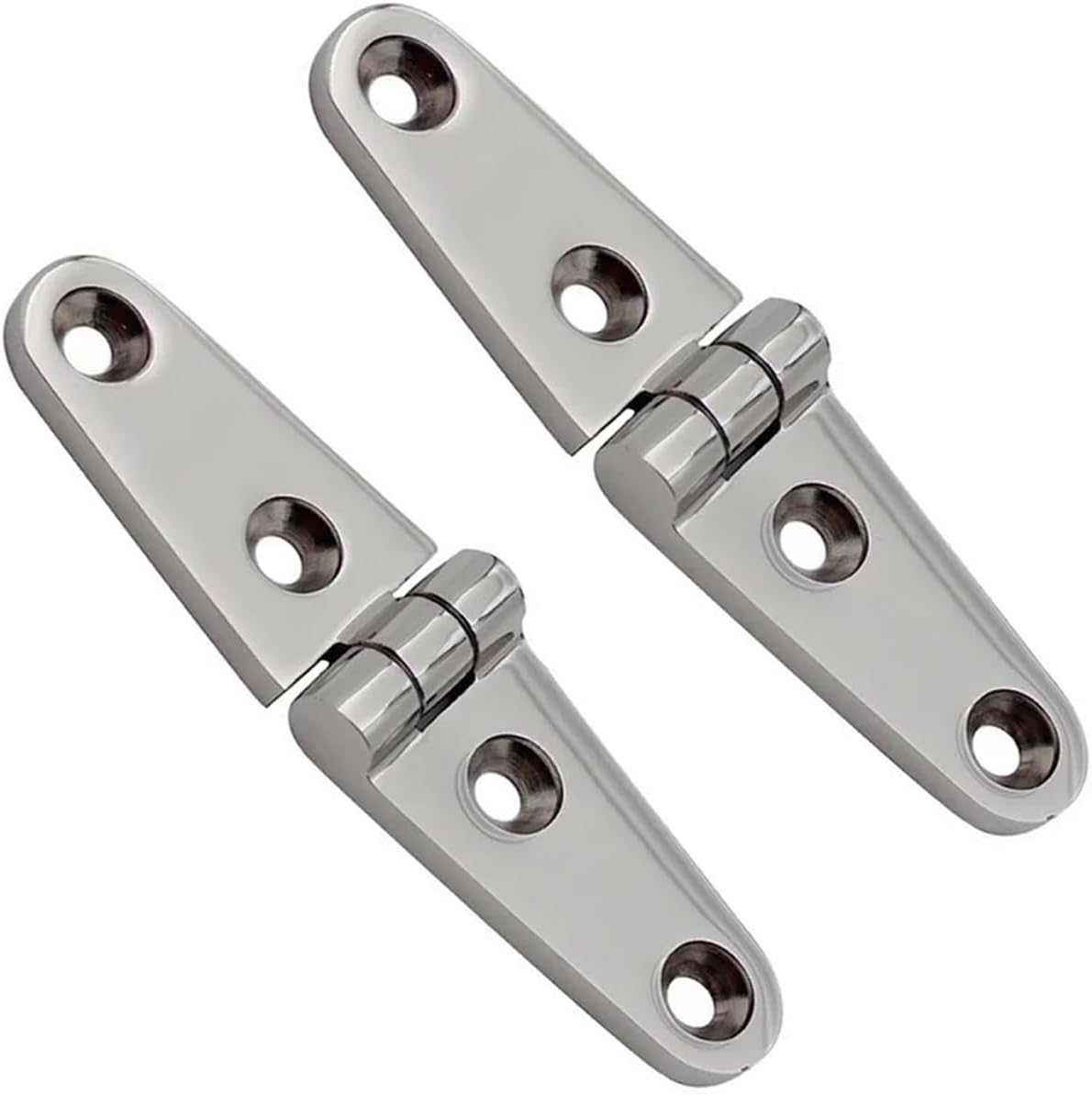 2PCS Stainless Steel 316 Strap Hinge 25x100mm Mirror Polish Stainless Steel Hinges Marine Boat Hardware