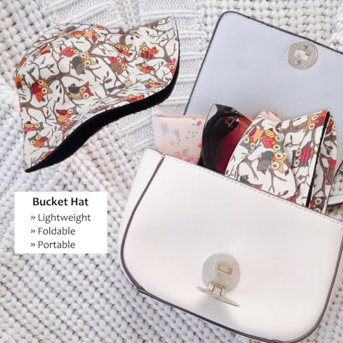 Image of Reversible Bucket Hat for Women Summer Travel Fisherman Cap, Girls Cute Double Side Wear Bucket Cap