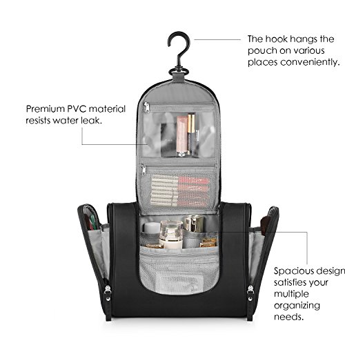 FOREGOER Travel Hanging Toiletry Bag Bathroom Organizer kit