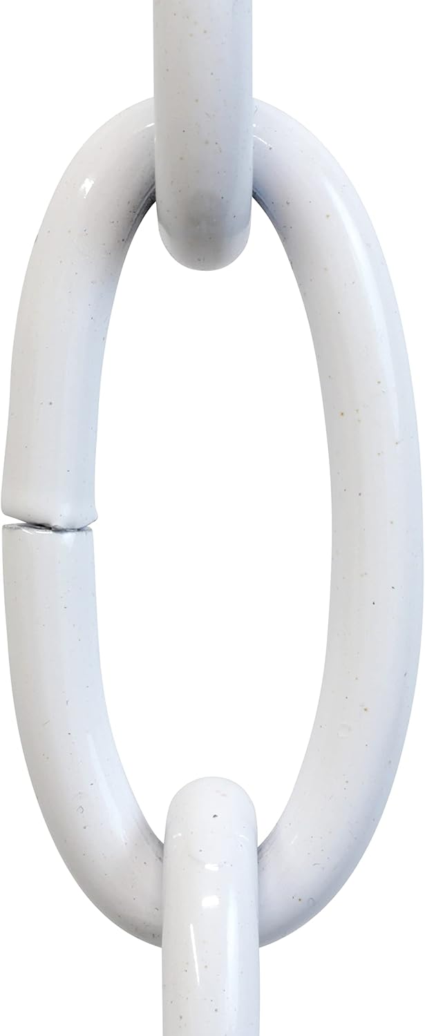 RCH Hardware CH-ST63-U57-WHT-3 Steel Chandelier Chain, White (3 Feet)