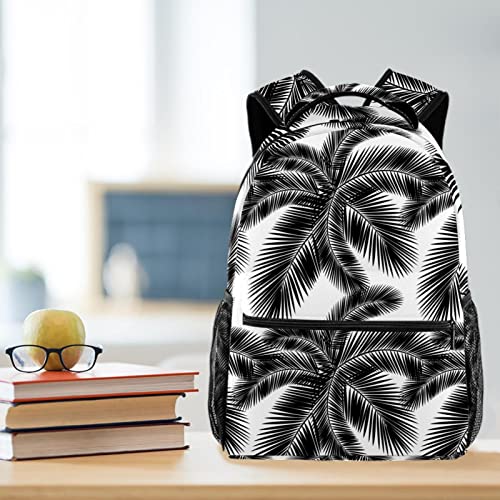 Sac à dos de voyage feuilles noires et porte-bouteille intégré