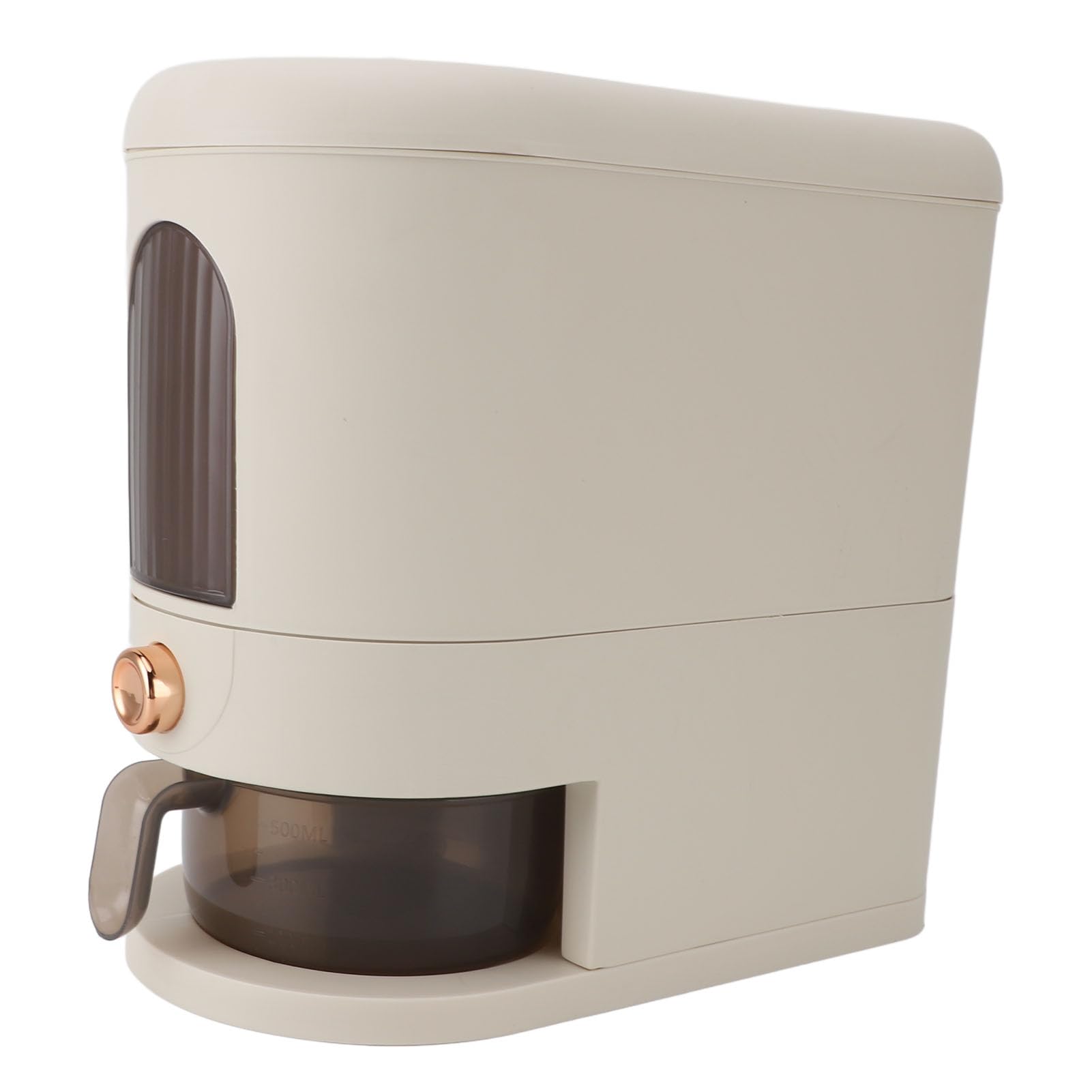 Denash Dispensador de Arroz de 5 Kg, Contenedor de Almacenamiento de Arroz Grande con Taza de Medición, Cubo de Dispensador de Cereales Domésticos para Organización de Despensa de Cocina