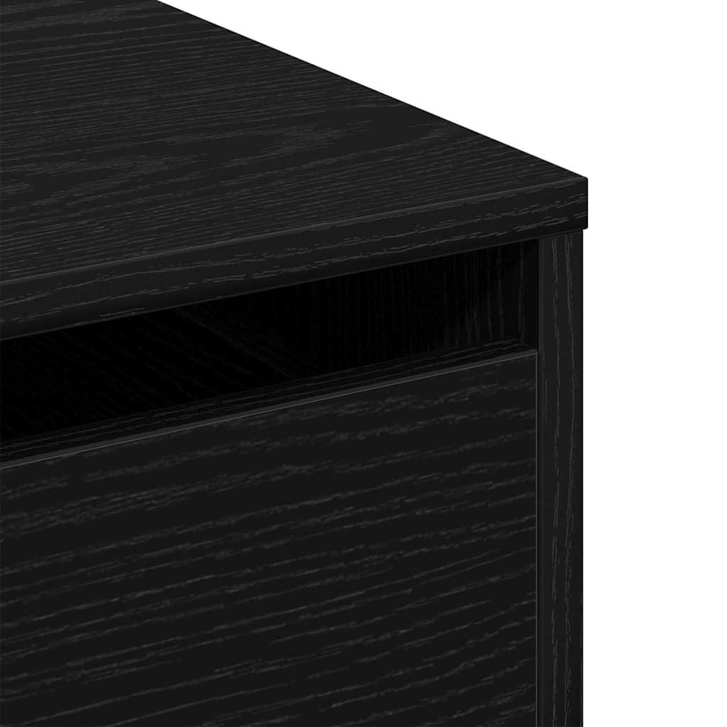 vidaXL Cajonera 3-Cajón Negro 40 x 41 x 76 cm Madera de ingeniería | Mucho espacio para guardar tus cosas, Un look suave y brillante que se adapta a cualquier decoración, Diseño sencillo,