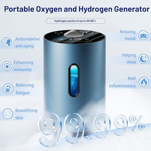 Hydrogen Inhalation Machine 225mL/min 2 in 1Portable, HO-Separation Dual-Output Inhaler, Hydrogen Water Generator 1600ppb,Molecular Hydrogen H2 Inhaler SPE Water Ionizer for Home - Image 4