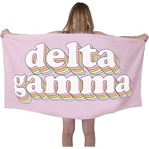 Delta Gamma Plüsch Retro Strandtuch Cover