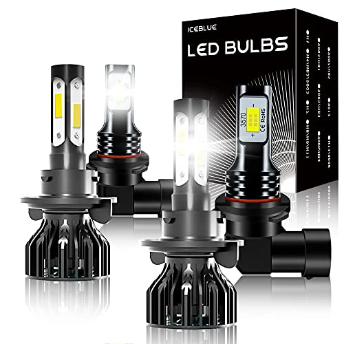 Fit For FORD F-250 F-350 (2005-2020）4 side CSP LED Headlight Bulbs,Super Bright LED Conversion Kit 24000LM9008/H13 High/Low Beam +9145/9140 LED Fog Light Bulbs,Pack of 4