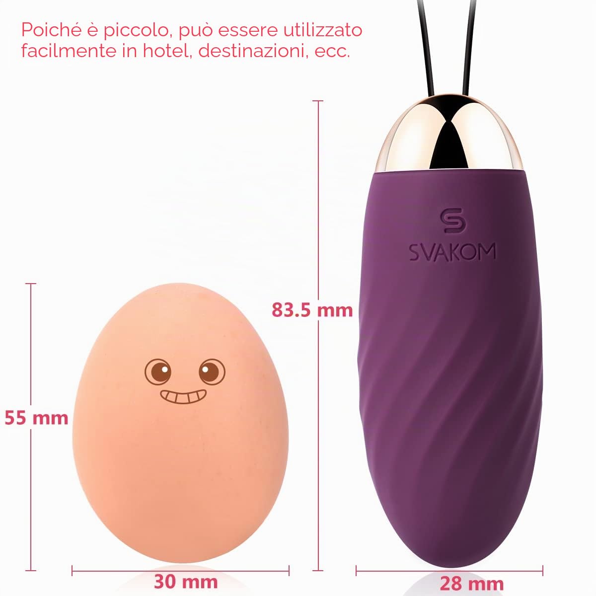 Vibratore Deluxe vibratore uovo con telecomando, set vibrante vibrante per donne clitoride punto G, vibratore anale dildo Sex Toys con 26 modalità, SVAKOM Sex Toy per la donna coppia, giocattolo