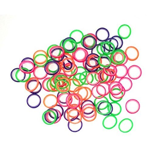 1/4" inch Orthodontic Elastic Rubber Bands, 500 Pack, Neon, Medium Force 3.5 oz, Rubberbands for Making Bows, Dreadlocks, Dreads, Doll Hair, Braids, Horse Mane, Horse Tail by Cayenas