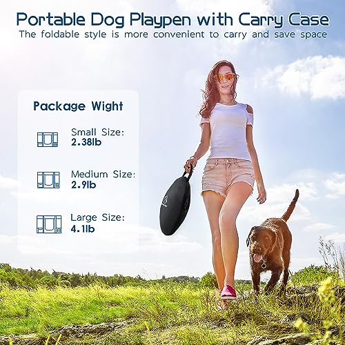 Romantic Bear IV07820 Dog Playpen,Pet Playpen,Foldable Dog Cat Playpens,Portable Exercise Kennel Tent Crate,Water-Resistant Breathable Shade Cover thumb #6