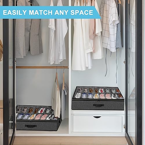 Besslly HAG-002-2 Pack Under Bed Shoe Storage Organizer thumb #5