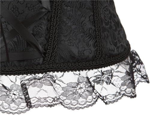 Image of Women's Lace up Gothic Jacquard Shoulder Straps Tank Overbust Shaper Corset Bustiers Top