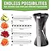 OVOS Vegetable Spiral Slicer Pasta Maker Noodle Spiralizer Stainless Steel Blades With Ceramic Peeler Brush Included