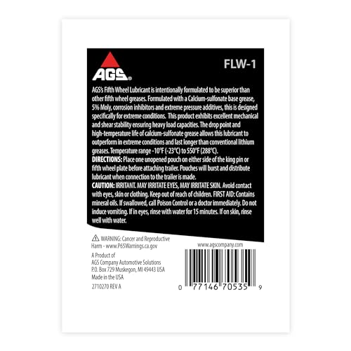 Image of AGS Automotive Solutions Fifth Wheel Lubricant Splatter Packs, Waterproof and Corrosion Resistant, Heavy Load Capacity - 48pk, Auto, HD, Marine, RV, Equestrian, and Agricultural Uses