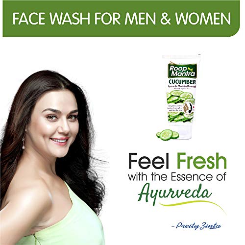 Image of Roop Mantra Cucumber Face Wash 50ml, Pack of 6 - Facewash for Glowing Skin, Face Wash for Acne & Pimples