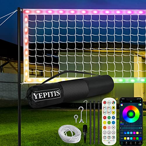 RomiSport Professionelles Netz Für Beachvolleyball Volleyball 8.5m Professionelles Netz Zum Strandvolleyball Gelb Wetterfest Indoor Outdoor Garten Strand Sport