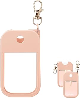 Palksky Hand Sanitizer Spray Case for Touchland,Protective Case with Keychain for Power Mist and Glow Mist 1 fl oz(Blush Beige), Travel Size